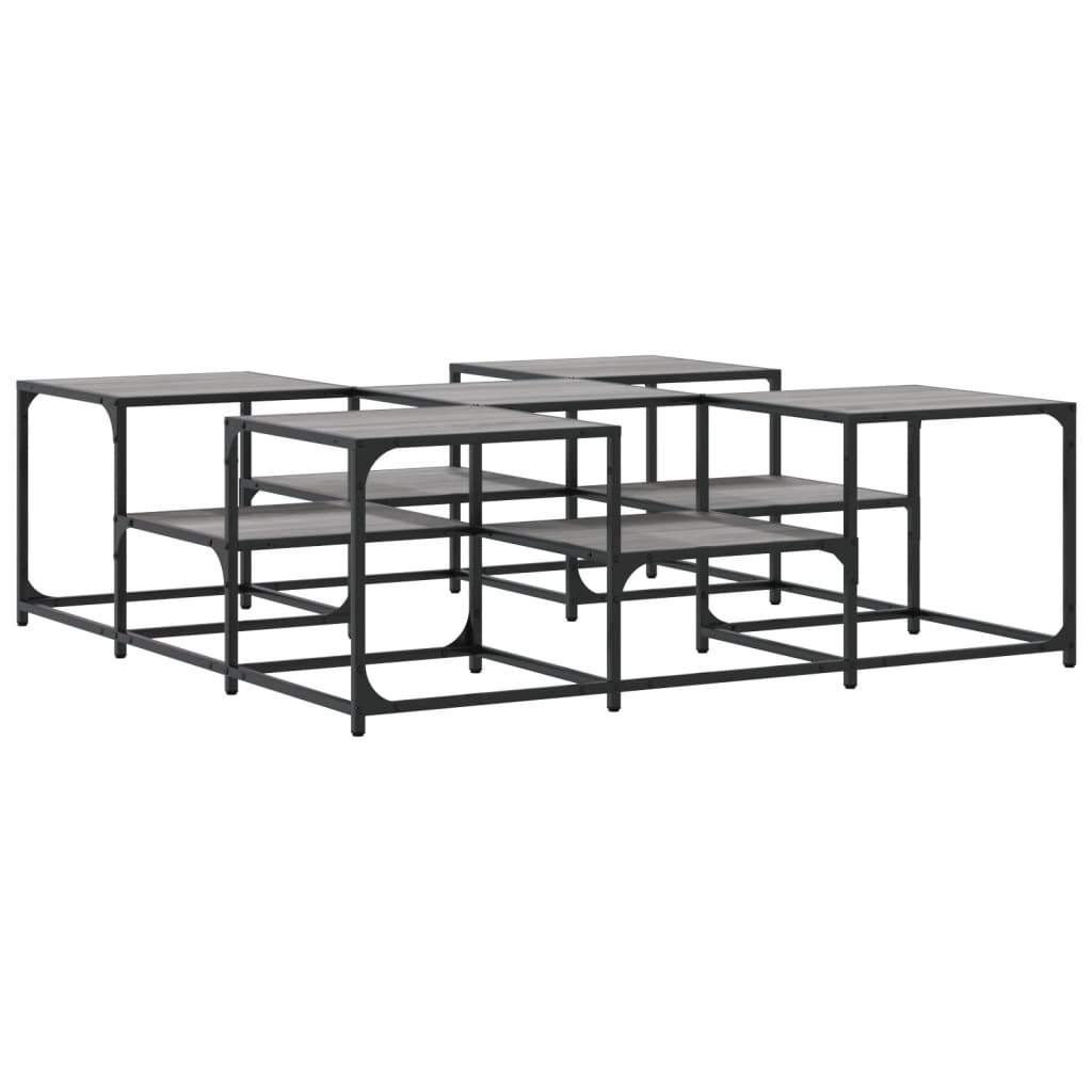 Coffee Table Grey Sonoma 121x121x40 cm Engineered Wood