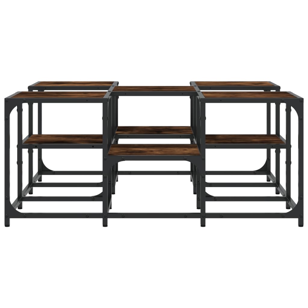 Coffee Table Smoked Oak 91x91x40 cm Engineered Wood