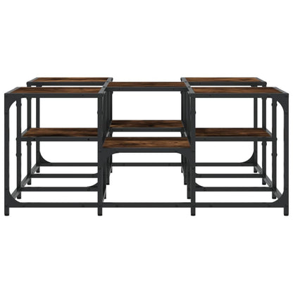 Coffee Table Smoked Oak 91x91x40 cm Engineered Wood