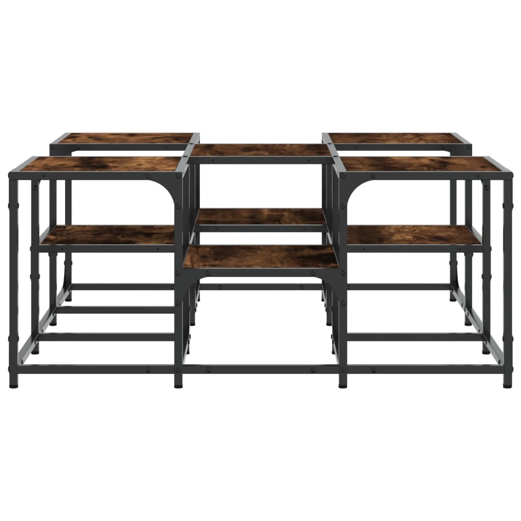 Coffee Table Smoked Oak 91x91x40 cm Engineered Wood