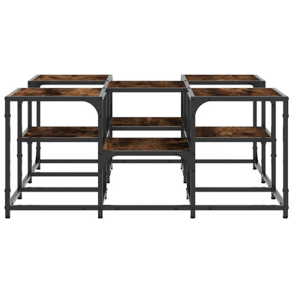 Coffee Table Smoked Oak 91x91x40 cm Engineered Wood