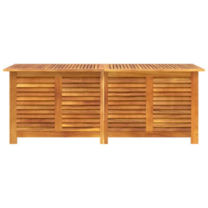Garden Storage Box with Louver 150x50x56 cm Solid Wood Acacia